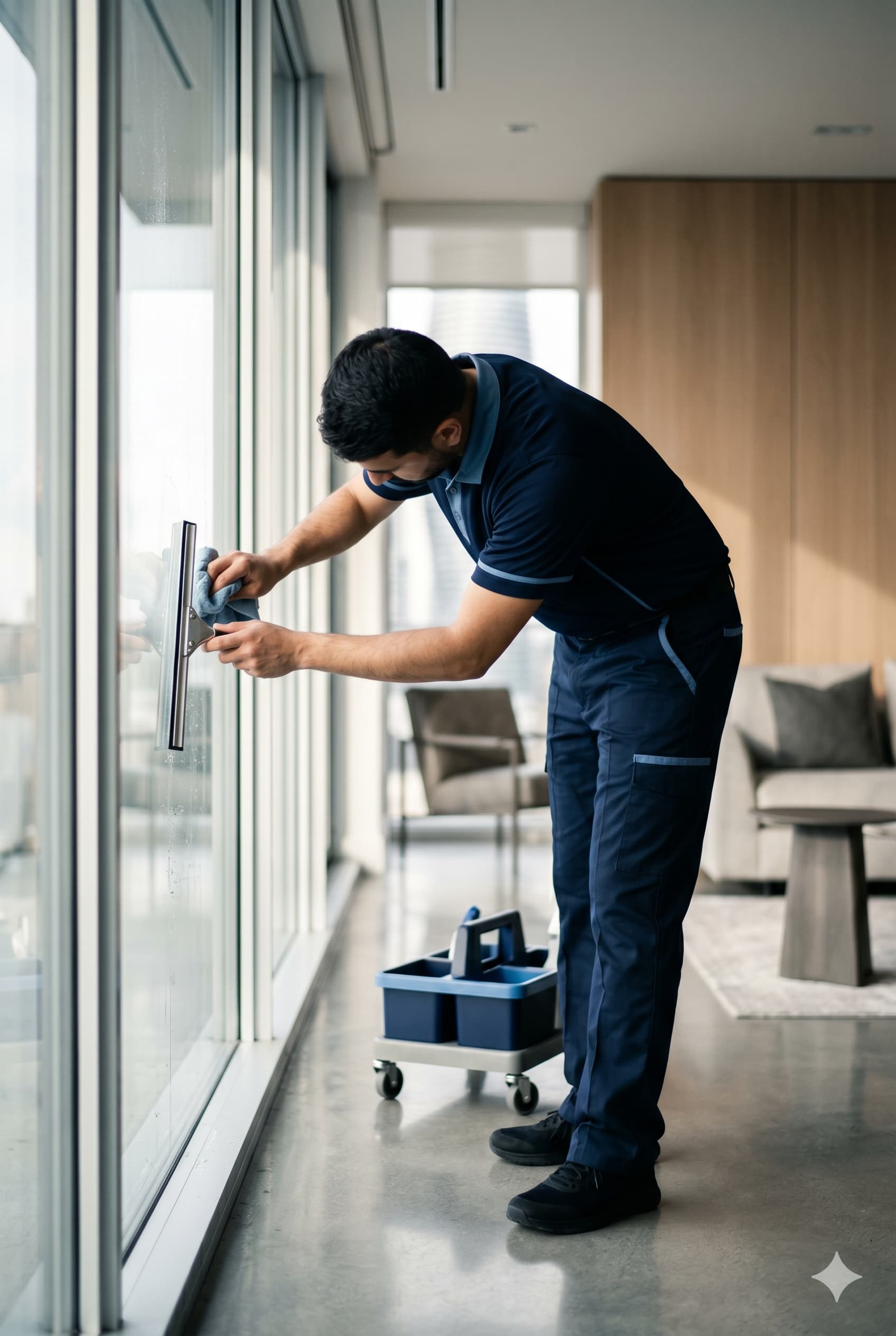 Topline Commercial Services team member at work