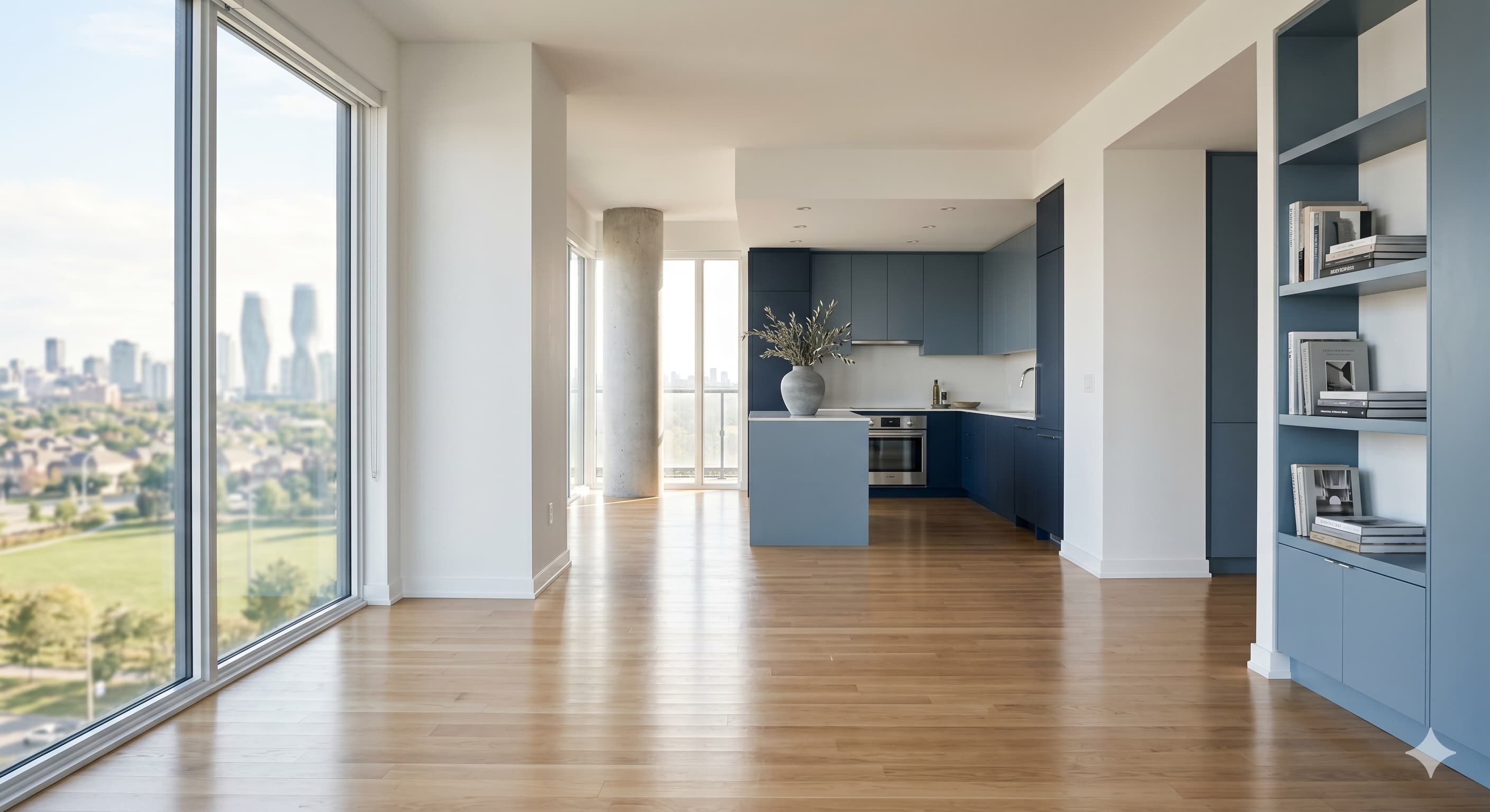 Clean rental property prepared for next tenant by professional cleaners