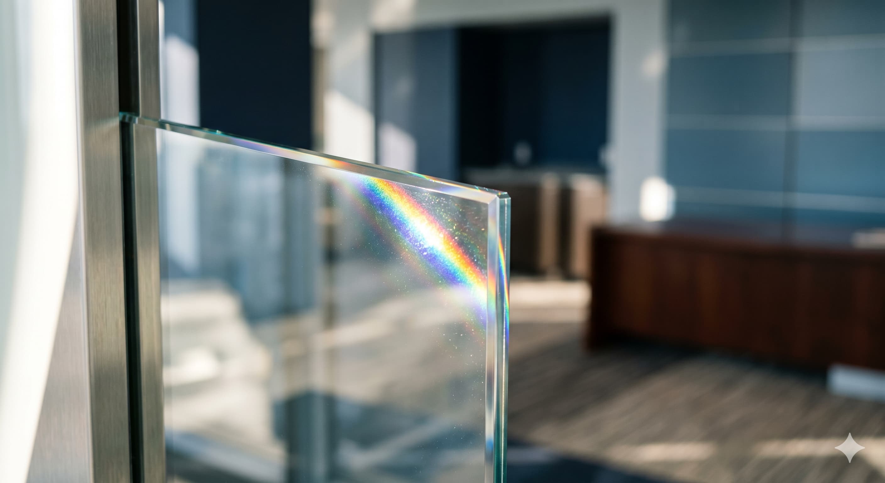 Professional cleaning streak-free interior office windows